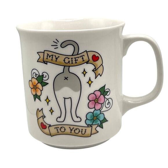 Fred 'My Gift To You' Cat Mug – Funny 16oz Ceramic Coffee Cup for Cat Lovers - Picture 1 of 7